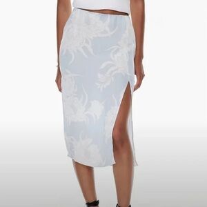 Aritzia Babaton Eames Skirt in Blue/Silver